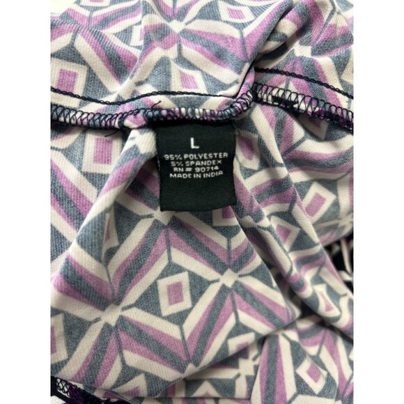 MSK Womens Geometric Print Short Sleeve Shirt Dress L - Picture 6 of 9